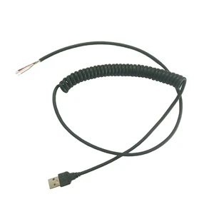 Curly Cable Usb Spring Usb Cable to Open Wire Spiral Cable