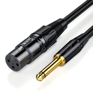 Durable Audio Cable 6.5mm TRS to XLR Male Microphone Cable for Mixer Speaker and PA System Connection