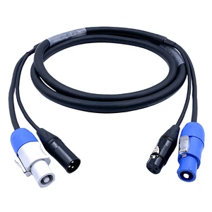 Professional 3 Pin Powercon Dmx Combo Cable Combi Powercon Stage Lighting 3x1.5 Power Cord Plus DMX512 Signal Line XLR Cable