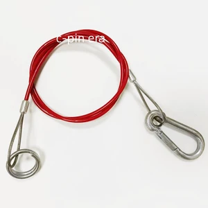 C-pin High Quality PVC Coated Stainless Wire Rope Car Tow Rope Safety Trailer Breakaway Cable