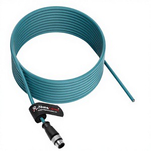 Alvin's Cables M12 A-Code 8 Pin Male Open End Power I/O Cable Cat6a High-Flex Shielded IP67 26ft/8m Industrial Automation