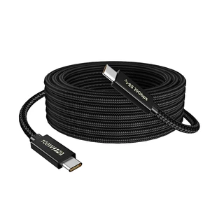 Mengweima USB3.2 Gen2 20Gbps Aluminum Alloy Fast Charge Data Cable PD100Watt 5A USB-C Nylon Jacket Braid Shielding for Camera
