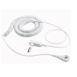 Length 20 Feet US Plug 4 mm Female Snap Grounding Spiral Cable