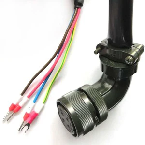 High-power Code Cable for Yaskawa JZSP-UVA152-03-E/JZSP-UVA162-03-E Brake Power Cable 4-core 3M Flexible Cable