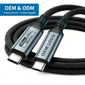 Type C Cable USB C Cable 3.2 20Gbps 4K 60Hz 240W 5A Full Function 3.1 USB C To USB C Cable For AI Camera Solutions AI Glasses