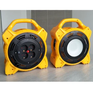 25m 2 Sockets Extension Reel Cable Retractable Cable Reel ABS 16A Power Cord Reel