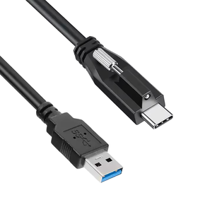 High-Speed 10Gbps Panel Mount USB 3.1/3.0 Type-C Cable Nylon/PVC Screw Lock High-Flexible Shielded Anti-Interference Drag Camera