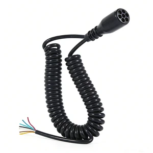 7 Pin Trailer Coiled Cable 12V/24V Trailer Caravan Extension Cable