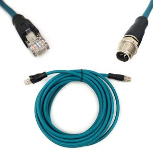 Cognex 8pin X-Coded M12 to RJ45 Ethernet Cat6a Cable For Industrial Camera