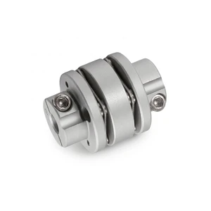 Zero Backlash Servo Motor Clamp Connector Aluminum Alloy Flexible Double Disc Coupling for Stepper Motor (OEM)