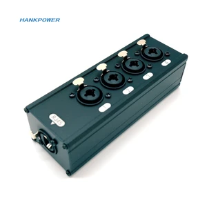 4 Channel Audio DMX XLR 6.35mm to RJ45 Network Cable Extender Splitter XLR Stage Box