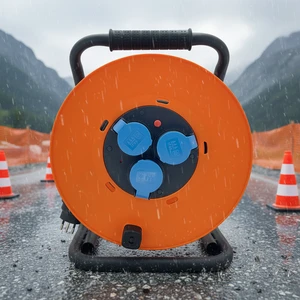 10/16A IP55 25/30/40/50m CH Swiss 3XT23 Cable Reel with Indicator Light and Thermal Cut-out and H07RN-F 3*1.5/2.5mm Rubber Cable