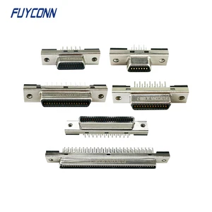 SCSI 14pin 20pin 36pin 50pin 68pin 100pin Female Servo Connector, Mini D Ribbon MDR Straight PCB SCSI Connector w/ 1.27mm pitch
