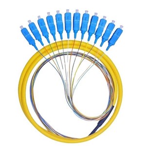 Fiber Optic Cable FTTH SM SC/UPC 12 Cores Bundle Fan Out Fiber Optic Pigtail