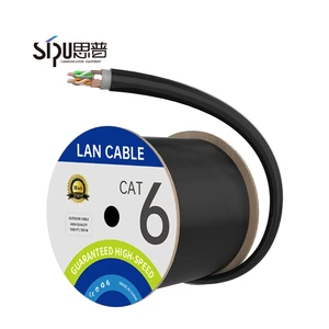 SIPU High Quality CAT6 UTP Cable-Waterproof UV-Resistant PVC Jacket 6.0mm O.D. 305m Length Long-Lasting Outdoor Use