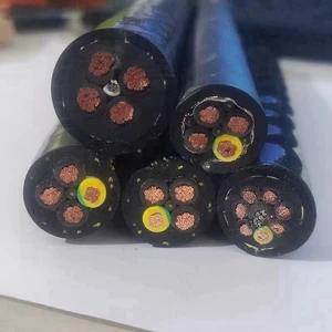 ROUSHENG PUR PVC Insulated Double-sheathed Stranded Copper Reel Cable Steel Wire Rope Tensile Filled for Underwater System
