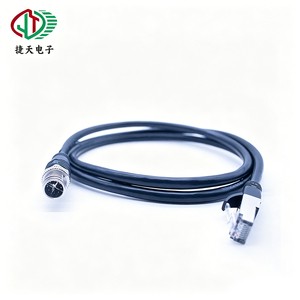 M12 X Code 8 Pin RJ45 Waterproof Connector Ethernet Network Cable Industrial Monitoring Signal Transmission Wire