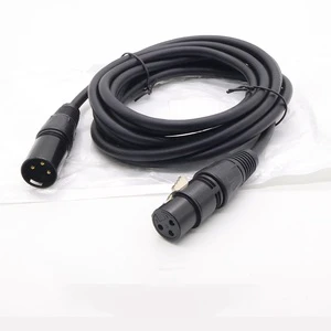DMX512 XLR 3 Pin Male Female Balanced Microphone Camera Stage Light Audio Cable 24K Gold Plated Shure SM MIC Behringer Speaker