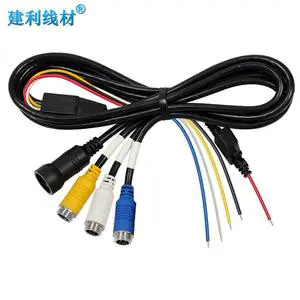 High-Performance 13-Pin Multiple Vehicle Camera Signal Cable Reliable Connection for Rearview Trailer System PVC Insulation