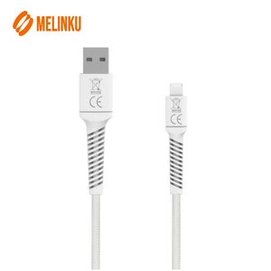 Melinku 1.2M 2.4A/3A Fast Charging Nylon USB Data Cable for iPhone 14/13/12/11 Computer Camera & Video Game Player