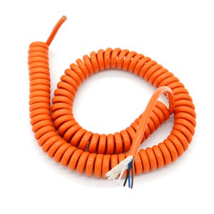 Spiral Cable 2x2.5 PUR 2\3\4\5\7 Core 1.5mm 2.5mm 4mm Curly Retractable Flex Power Control Spiral Cable