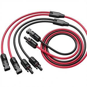 YouLong PV Connecting Cable 10Feet 12AWG Y Branch Solar Panel Splitter 4mm PVC Brass Conductor IP67 Waterproof Connectors For