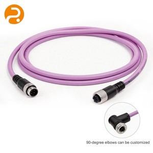 Custom M12 Male to Female CANopen Cable X2X Link IP67 Waterproof PVC Insulation PUR OFC for New Energy Industrial Robots Drones