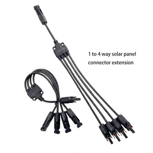 4mm2 to 6mm2 Solar Cable with PVC Insulation 1 to 4 Y Branch Solar Extension Photovoltaic Cable for Solar Energy System