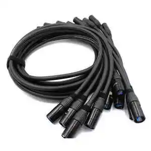 Professional Waterproof RJ45 to RJ45 Cable | Black Outdoor Ethernet Cable for Stage & Industrial Use