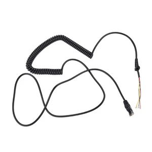 TPU Spring Coiled Spiral 6Core Tin Copper Conductor DC Power Cable Micro Fit 2-X3 Pin Black Connector 0.6/1KV Rated Voltage