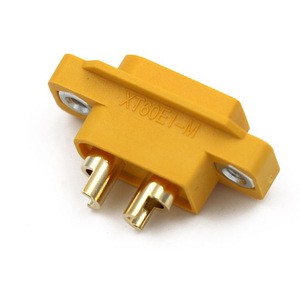 Genuine AMASS XT60E1-M Panel Mount Connector 30A Male Plug With Nut Fixed Custom Cable Harness For Industrial UAV Battery Power