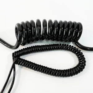 13-Core Shielded Electrical Cable with Copper Coils Spiral Coiled Ethernet Cable 300/500V Medical & Semiconductor Use