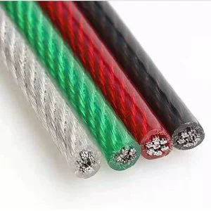 Factory Wholesale PVC Coated Aircraft Cable Multi Color Coated High Strength Stainless Steel Wire Rope For Industrial