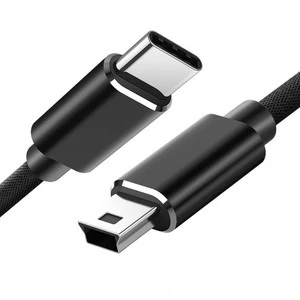 Camera on the Go Mini B USB 2.0 to Type C OTG Adapter Cable Male to Male