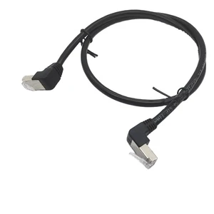 China Factory High Quality Right Angle STP UTP Male Rj45 Cat5e Cat6 Cable