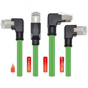 Factory Sales Cat6a Elbow Industrial Network Cable Profinet High Flexible Drag Chain Outdoor PVC Gigabit Ethernet Lan Cable
