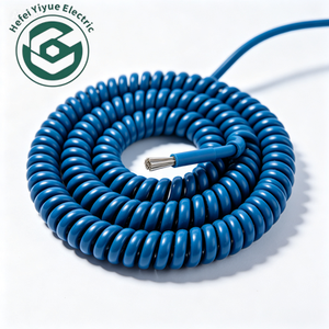 Wholesale Industrial Copper 26 Cores 5m~6m Stretch Length Spring Spiral Cable with PE Insulation for CNC Handwheel