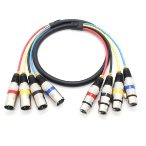 OEM Custom Full-Function Stage Control Audio Lighting Cable 4-32 Channels XLR Microphone Cable 3-Pin Male Female PVC Foil