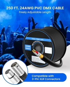DMX Stage Cable Stranded Bare Copper High Purity Low Noise Design KTV Bar Disco Entertainment Venue Lighting System