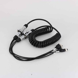 Factory Direct Sale 5Pin 7Pin Spiral 7-Cores Copper Trailer Vehicle Extension Video Cable for Vehicle Equipment Trailer Camera