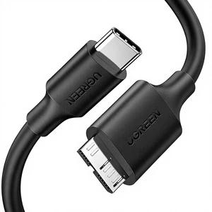UGREEN USB C to USB 3.0 Micro B Cable Fast Charging and Sync Data Transfer Cord Compatible Galaxy WD External Hard Drive Camera