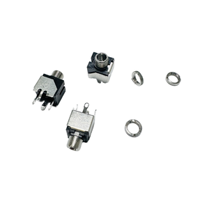 PJ-301B 3.5 Audio Socket 5A Stainless Steel Copper Male/Female Guitar Jack Connectors Headset Microphone-Threaded Interface