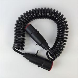 Universal Trailer 7-core Spiral Cable Assembly, Semi-trailer 7-core Power Cable Small Coil Condition New