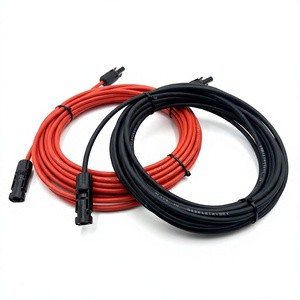 Factory 1 Pair Solar Cable Extension Cables With 4/6mm² Cross - Sectional Area And MC4 Connectors For Photovoltaic Solar Systems