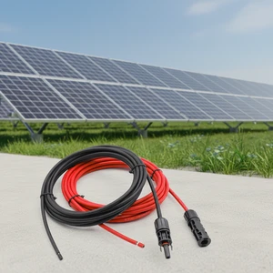 PNTECH Solar Extension Cable 6mm2 DC-00 1000V 1500V Tinned Copper Solar Cable Wires Cables High and Low Temperature Resistance