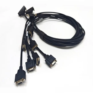 Custom DB37 to DB9 Industrial IO Breakout Cable for PLC Automation Equipment and Signal Distribution Cable Assembly