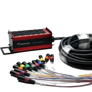 8CH Aluminum XLR Stage Box & 30M Twisted Pair Foil Shielded PVC Jacket Multicore Audio Snake Cable