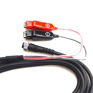 Custom Daiwa Shimano Electric Fishing Reel Charging Cable 2-Pin Female to 2 Alligator Clips Power Cord for Battery CE ROHS