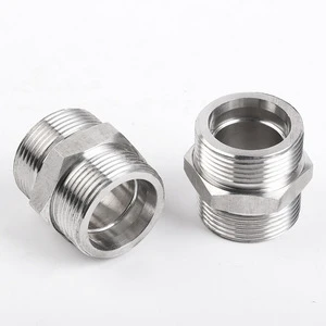 Custom CNC Machined Stainless Steel Threaded Connectors Precision Turning Parts Surface Treatments High Precision Industrial