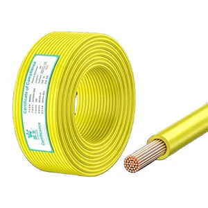 BVR Copper Wire 6 AWG 750V/450V Rated Flexible PVC Stranded 100m Building Cable For Home & Lighting Use